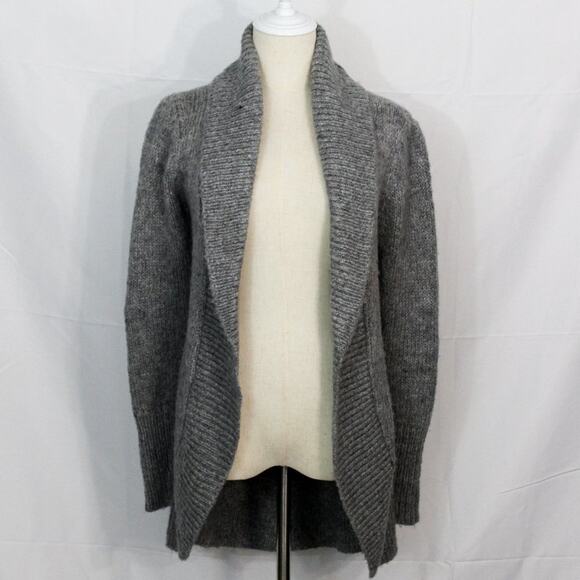 Guess Sweaters - Guess Grey Knit Open Front Cardigan Size M